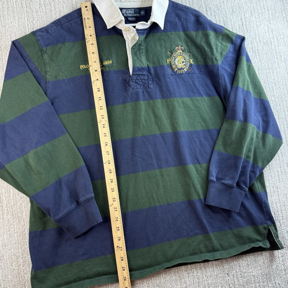 Polo Ralph Lauren Rugby Polo Men's Size 2XB Long Sleeve Crest - Picture 5 of 9